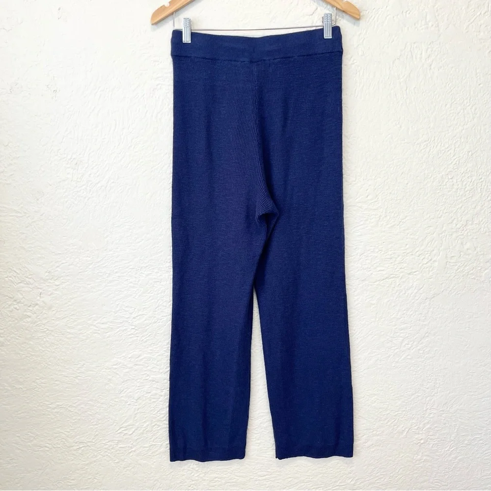 Free People Pants Blue Knit Lounge Medium M
